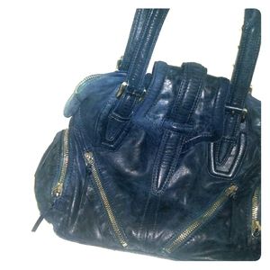 Botkier Navy Leather zipper purse many pockets